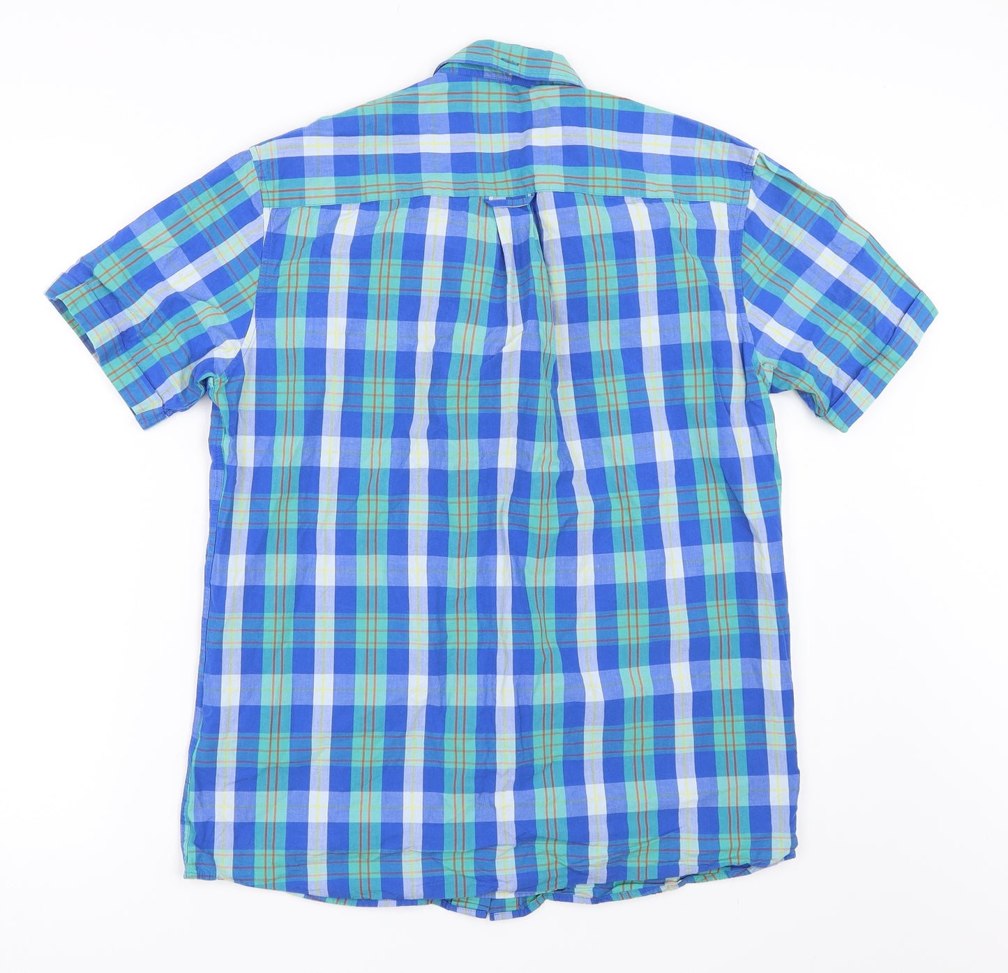 Lyle & Scott Mens Blue Check   Button-Up Size M