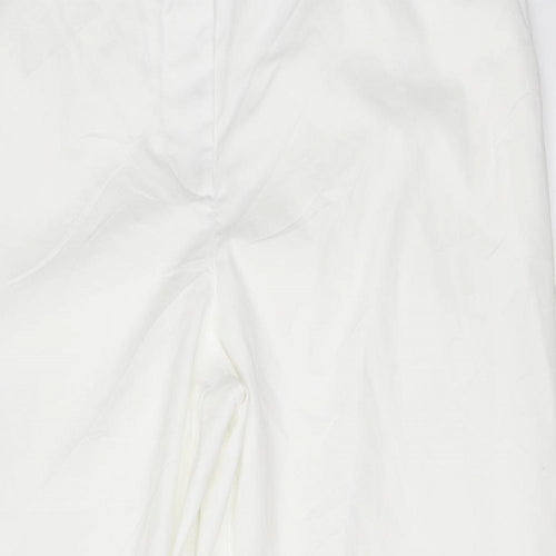 Marks and Spencer Womens White   Cropped Trousers Size 14 L25 in