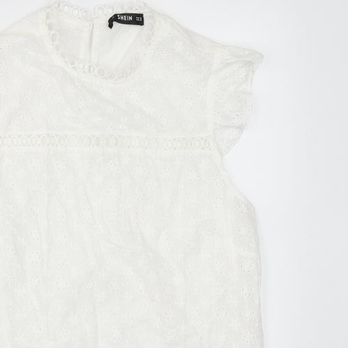 SheIn Womens White   Basic Blouse Size M