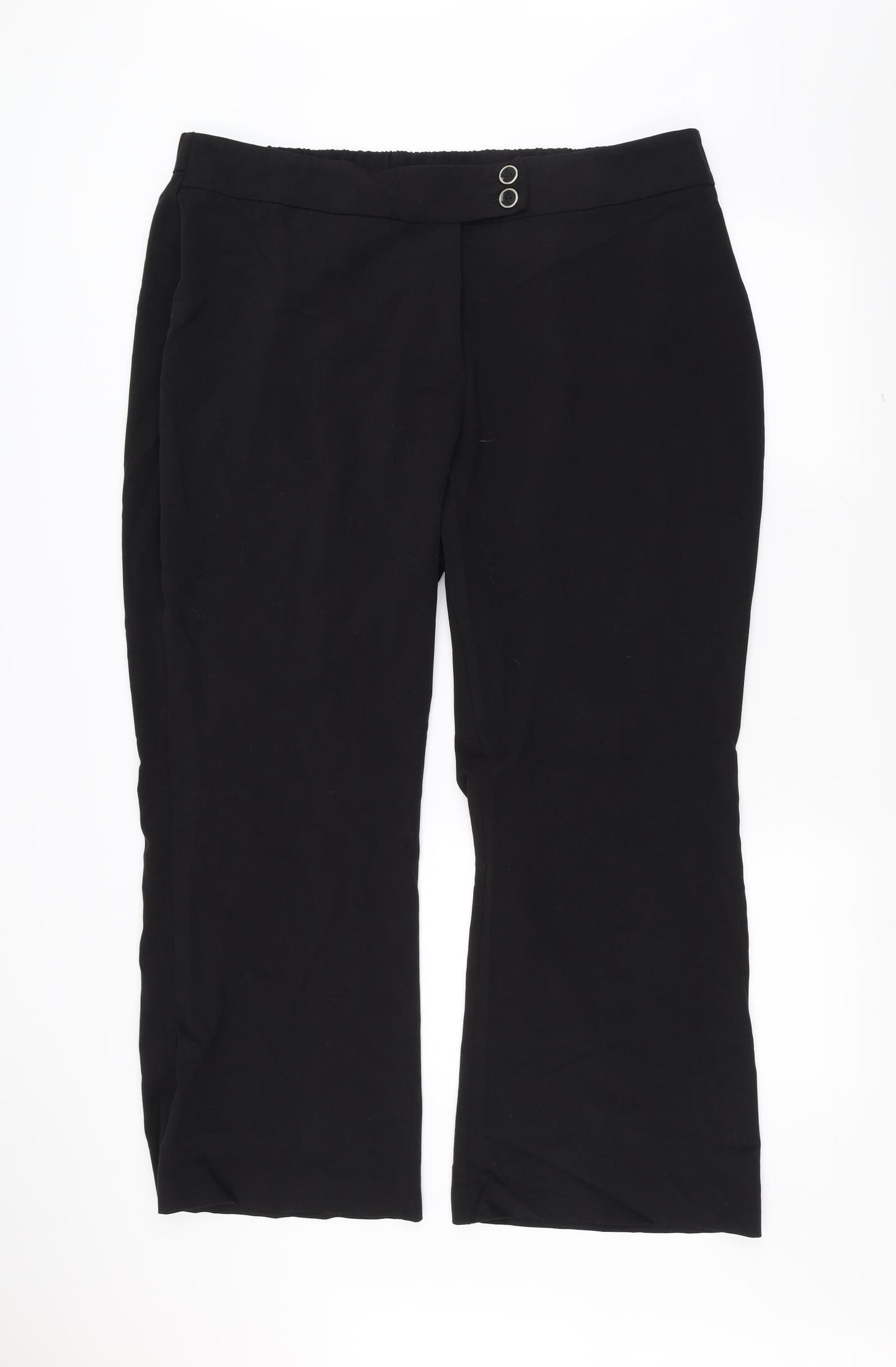 Simply Be Womens Black   Trousers  Size 26 L28 in