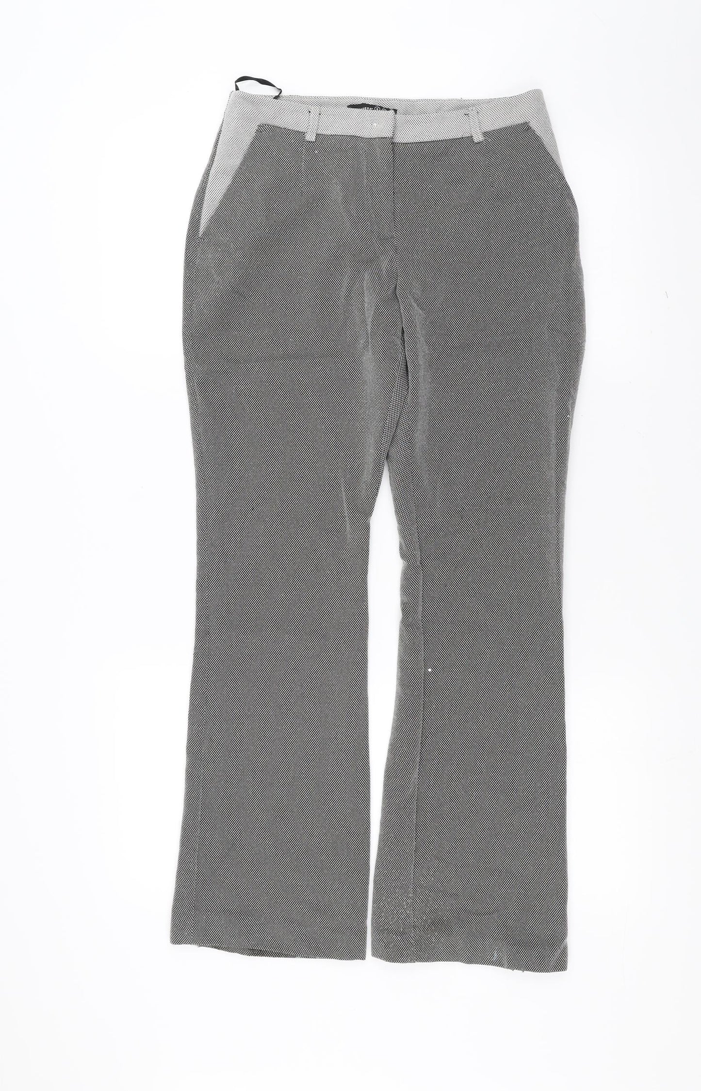 Primark Womens Grey Argyle/Diamond  Trousers  Size 6 L29 in