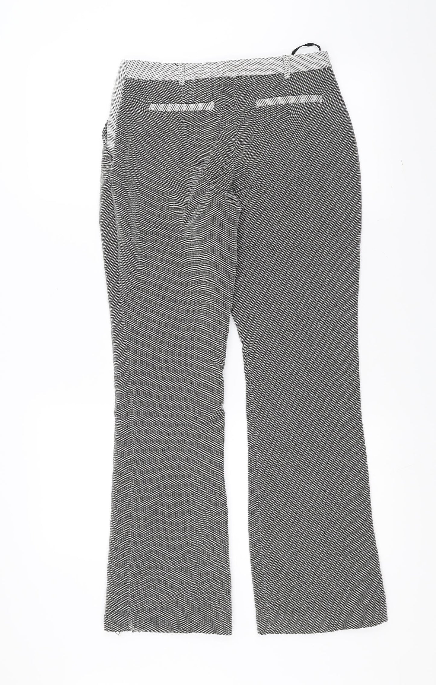 Primark Womens Grey Argyle/Diamond  Trousers  Size 6 L29 in
