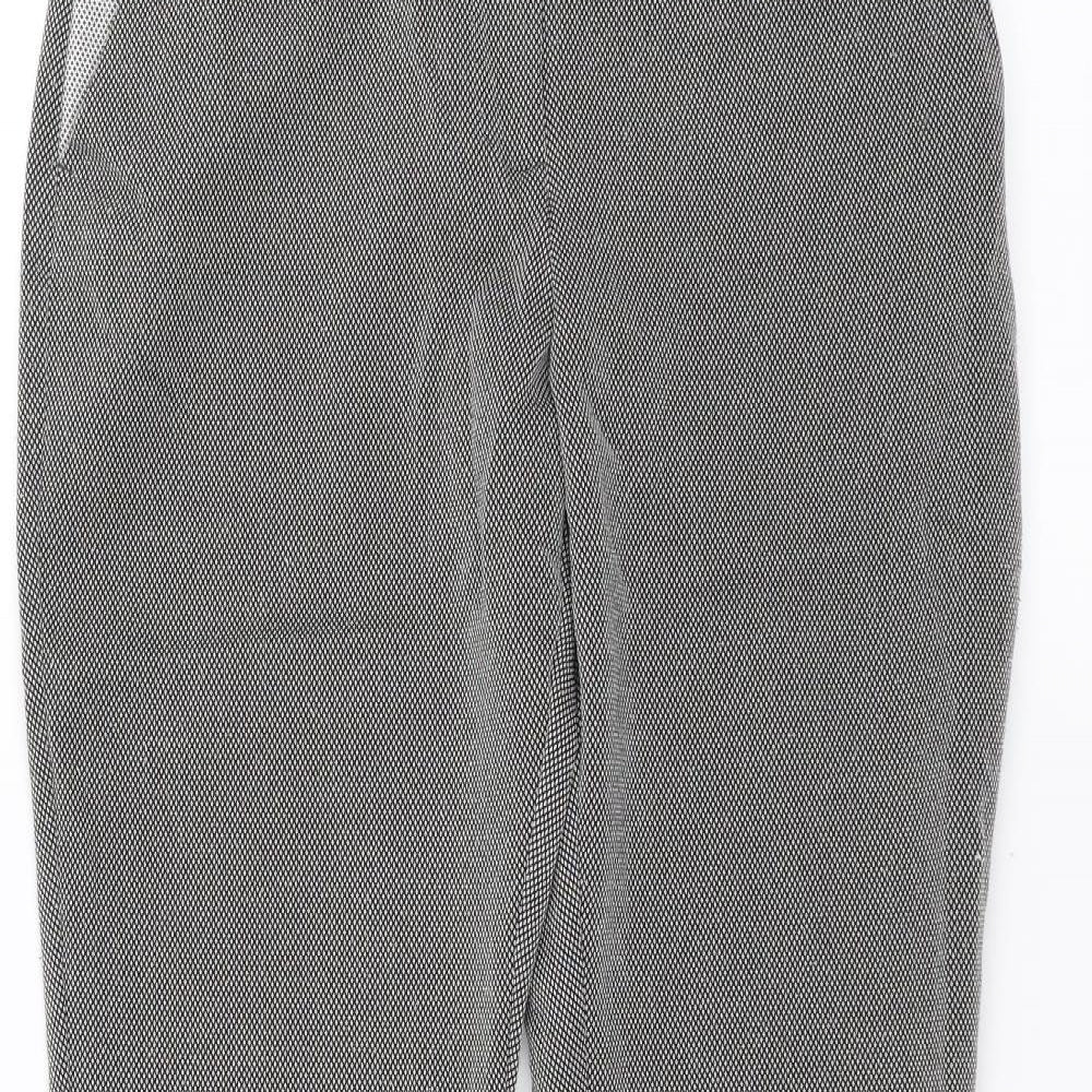 Primark Womens Grey Argyle/Diamond  Trousers  Size 6 L29 in