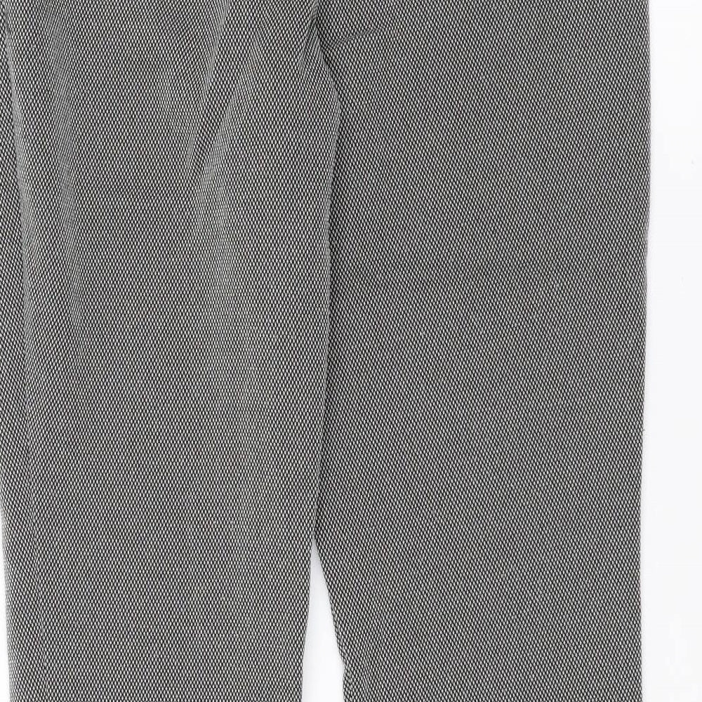Primark Womens Grey Argyle/Diamond  Trousers  Size 6 L29 in