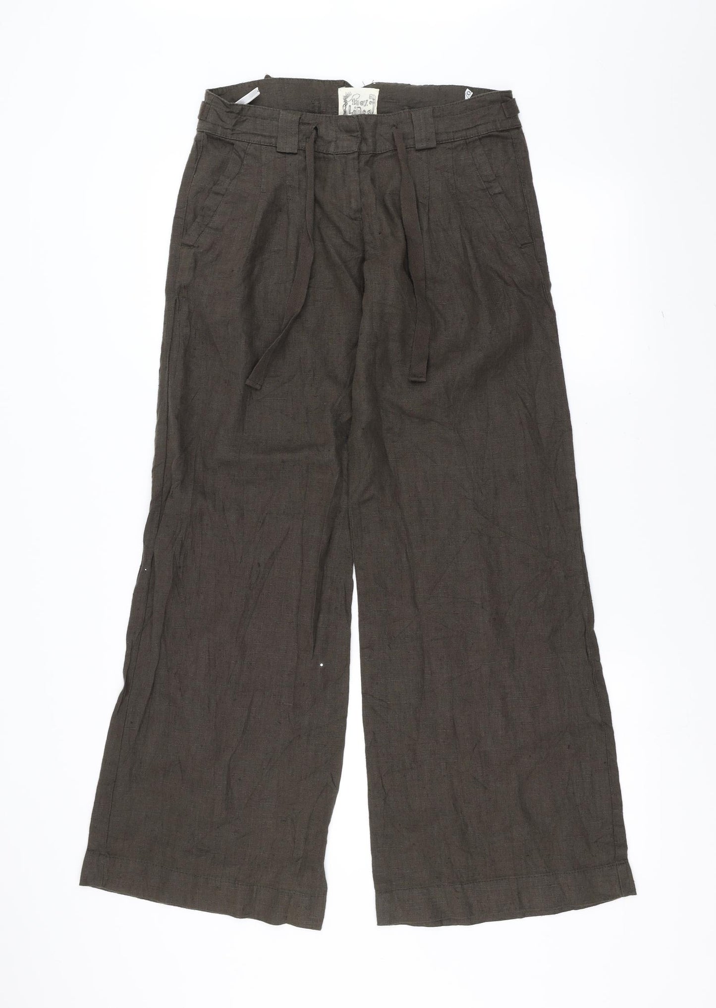 Preworn Womens Green   Trousers  Size 10 L32 in - wide leg