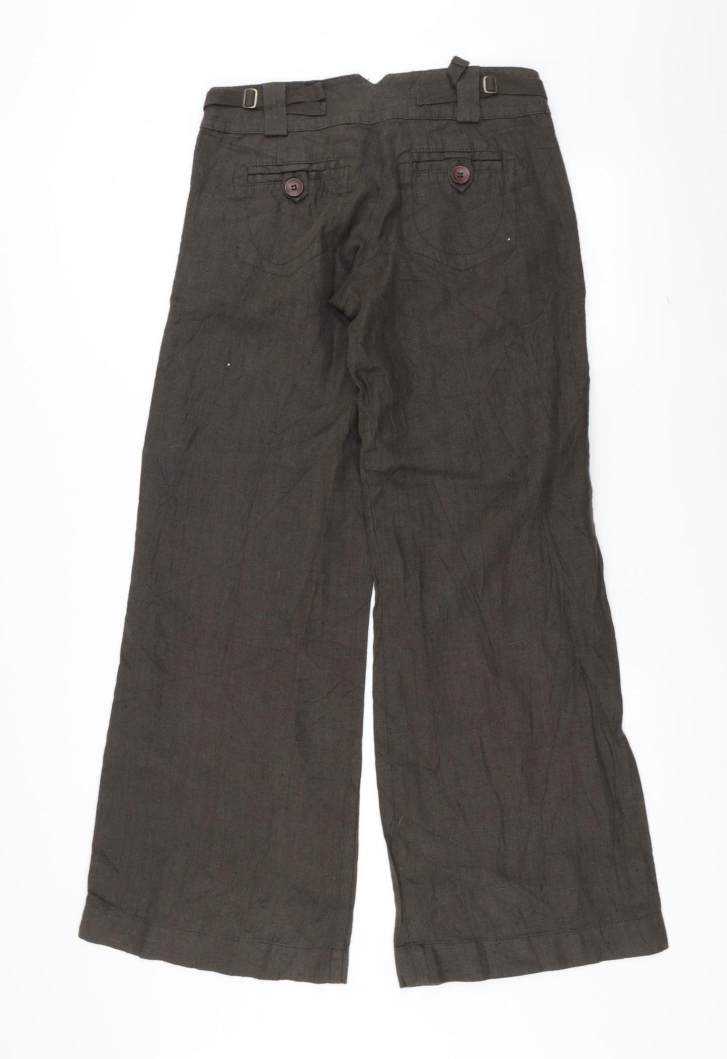 Preworn Womens Green   Trousers  Size 10 L32 in - wide leg