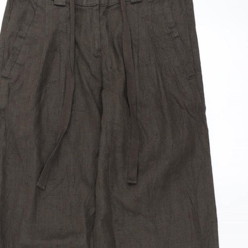 Preworn Womens Green   Trousers  Size 10 L32 in - wide leg