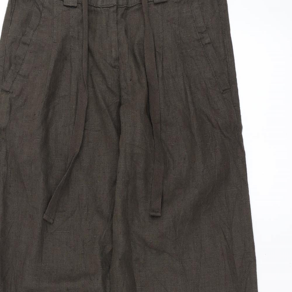 Preworn Womens Green   Trousers  Size 10 L32 in - wide leg