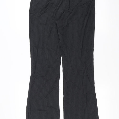 NEXT Womens Grey Striped  Trousers  Size 8 L30 in - tailoring