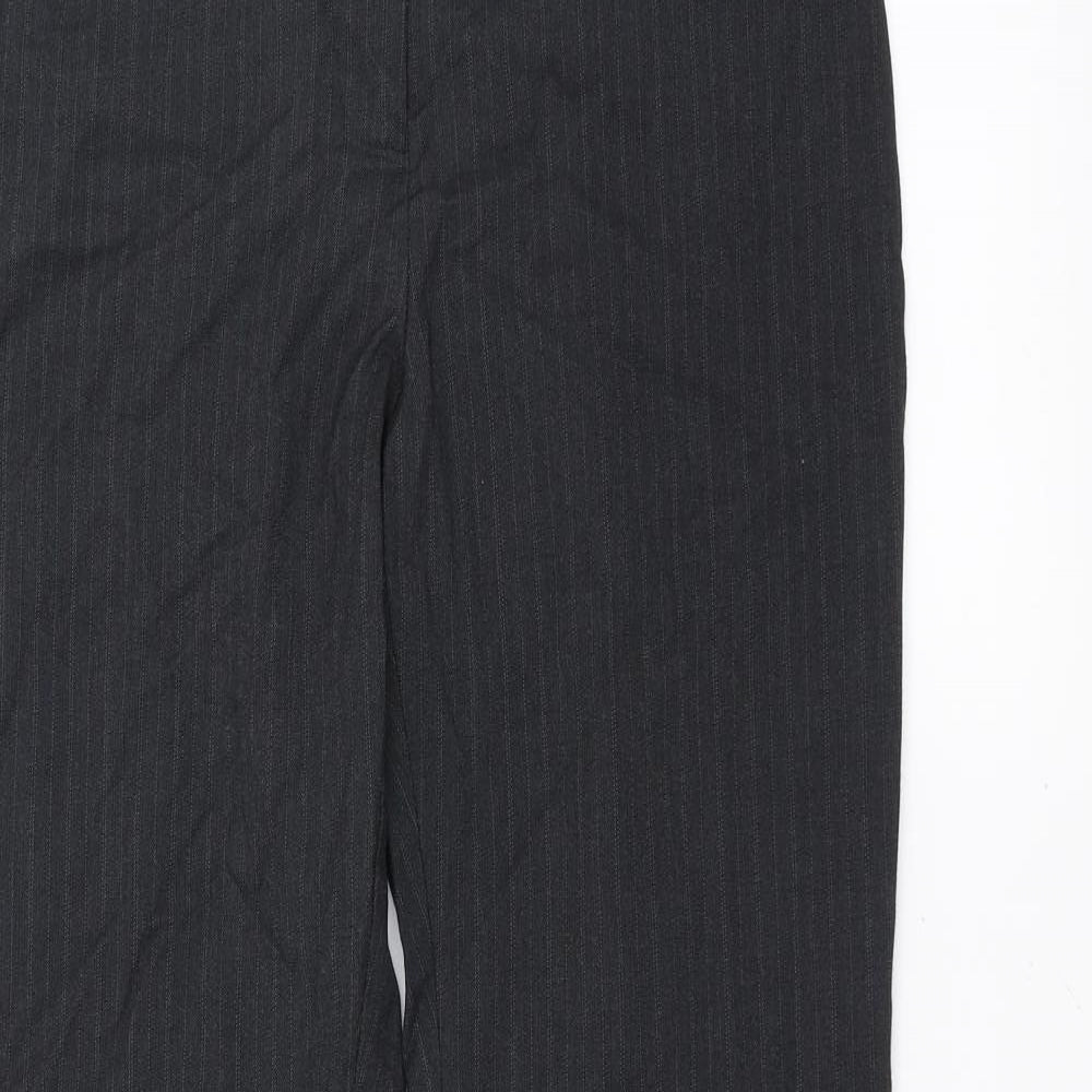 NEXT Womens Grey Striped  Trousers  Size 8 L30 in - tailoring