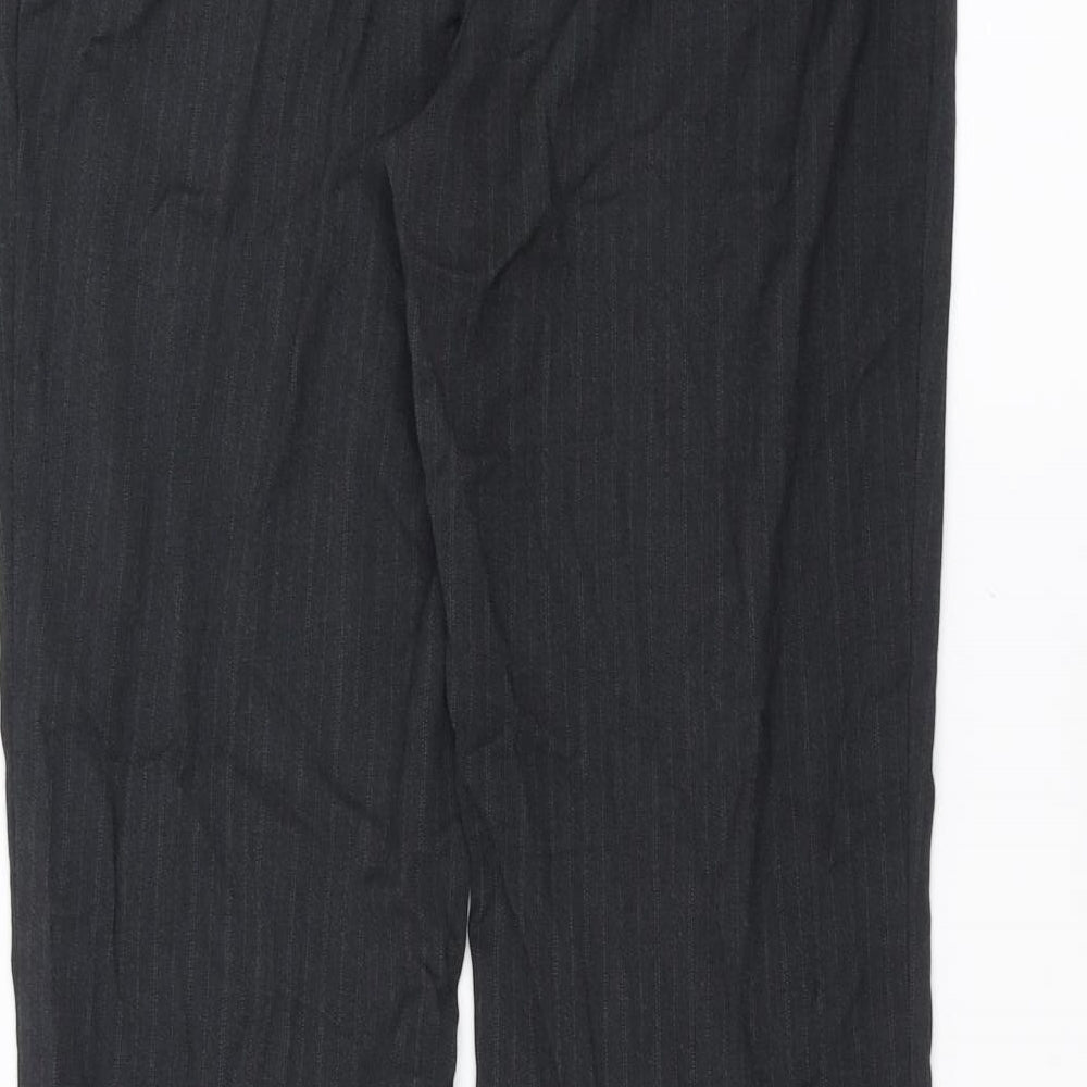NEXT Womens Grey Striped  Trousers  Size 8 L30 in - tailoring