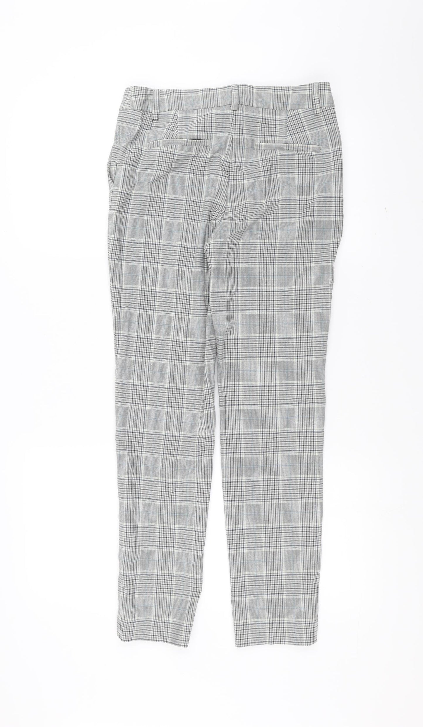 NEXT Womens Grey Check  Trousers  Size 6 L27 in