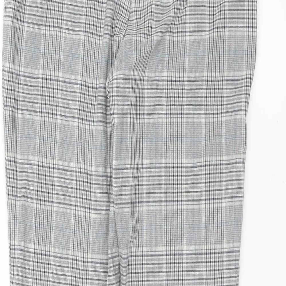 NEXT Womens Grey Check  Trousers  Size 6 L27 in