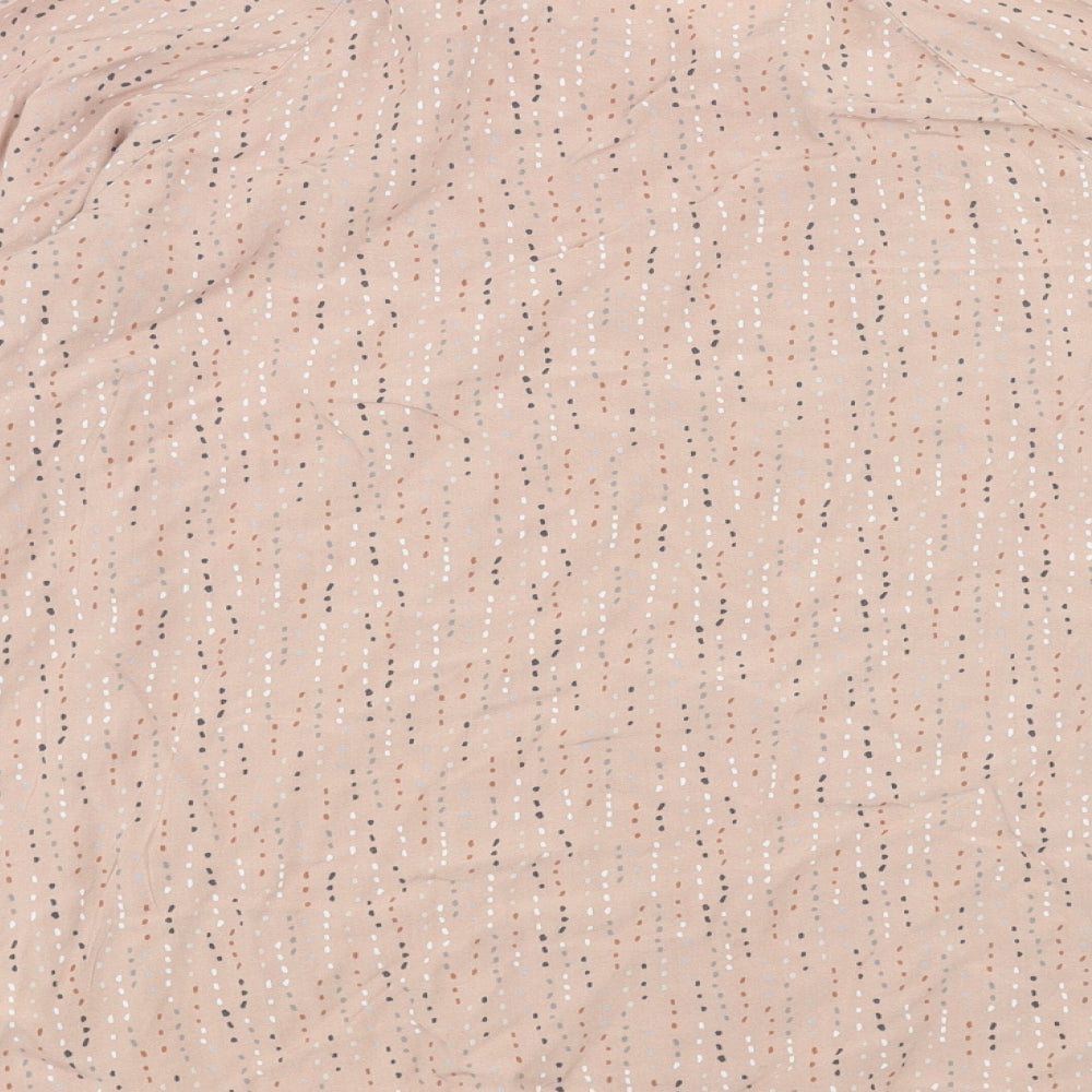 Naketano Womens Pink Geometric  Basic Blouse Size L
