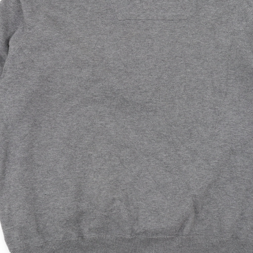 Duffer of St. George Mens Grey  Rayon Cardigan Jumper Size L