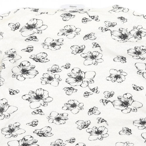 George Womens White Floral  Pullover Jumper Size 10
