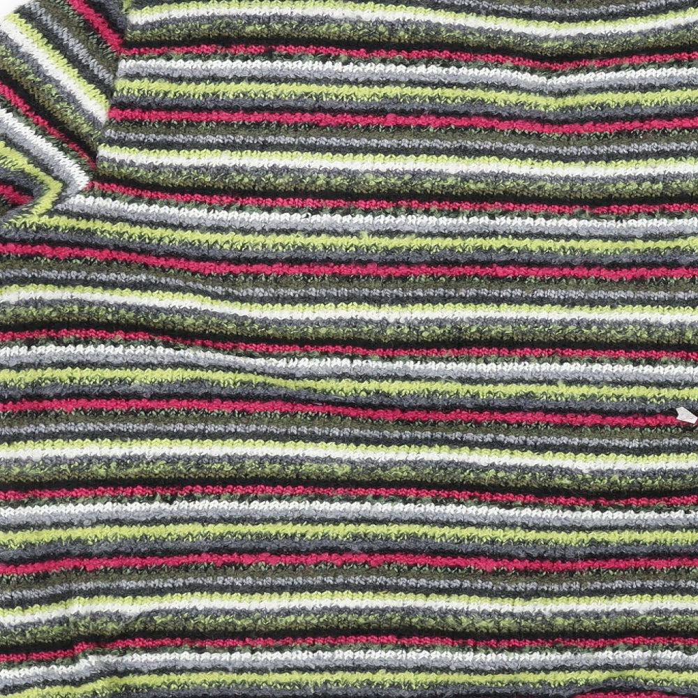 Marks and Spencer Womens Multicoloured Striped  Cardigan Jumper Size L