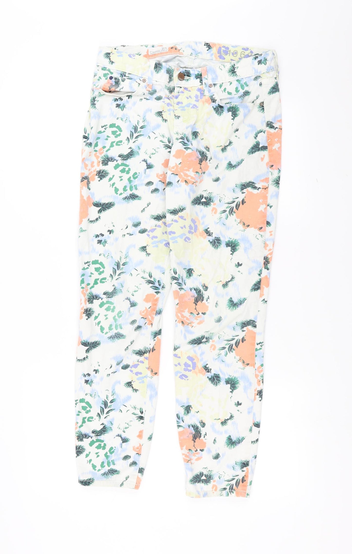 Gap Womens Multicoloured Floral Denim Skinny Jeans Size 27 in L28 in - legging jean