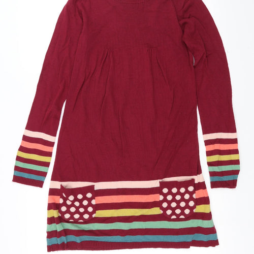 John Lewis Girls Red   Jumper Dress  Size 12 Years