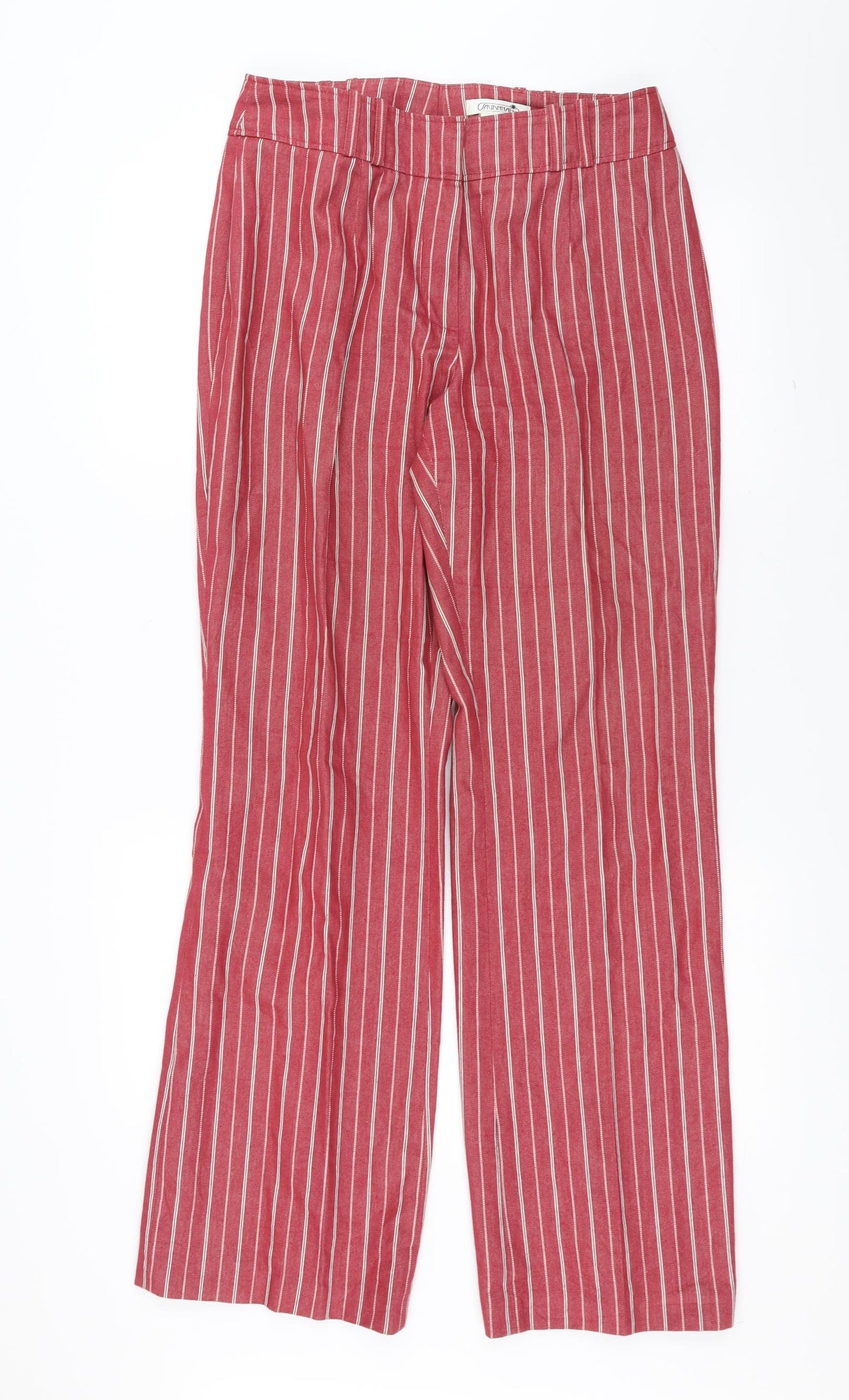 Savanah Womens Red Striped  Trousers  Size 12 L32 in