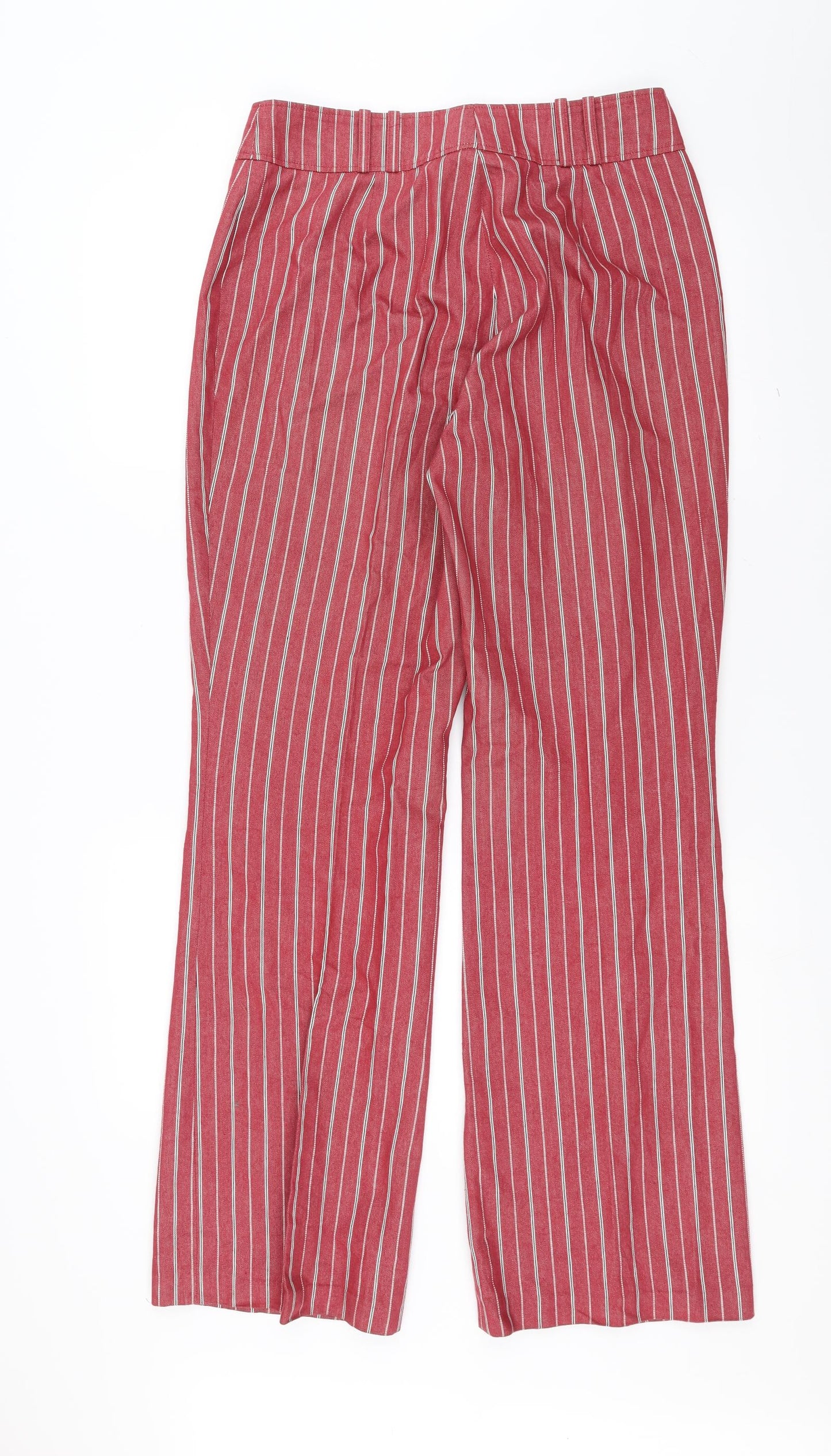 Savanah Womens Red Striped  Trousers  Size 12 L32 in