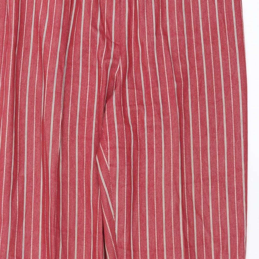 Savanah Womens Red Striped  Trousers  Size 12 L32 in
