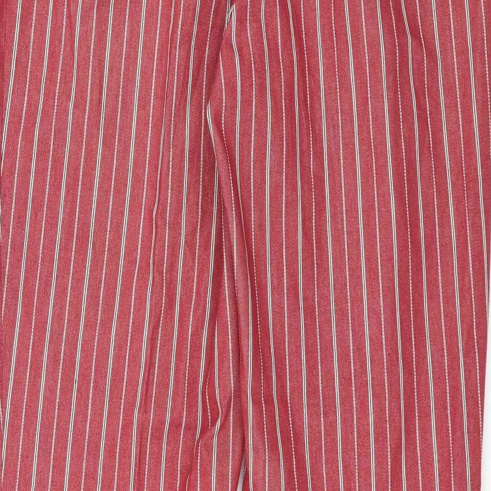 Savanah Womens Red Striped  Trousers  Size 12 L32 in