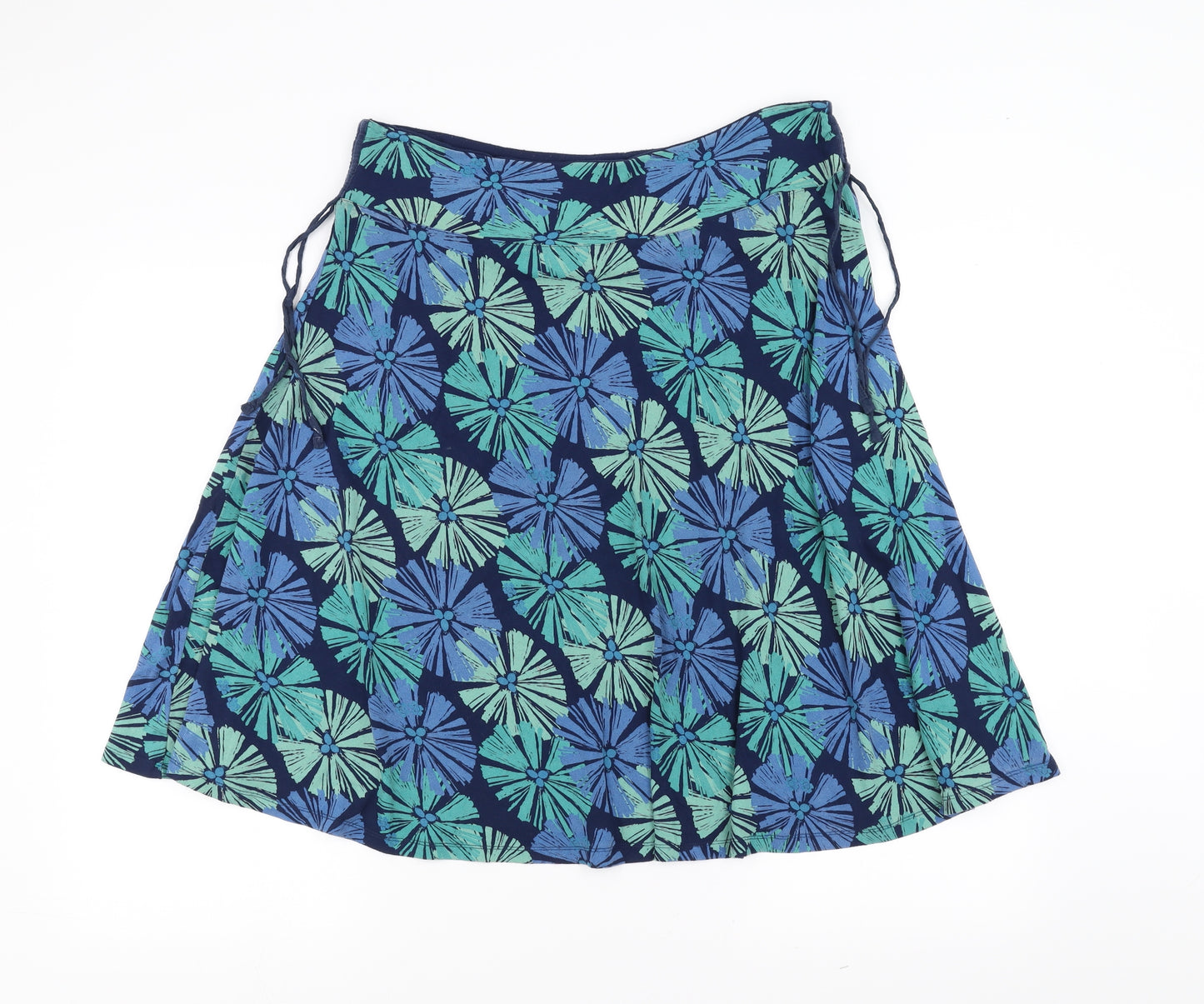 White Stuff Womens Blue Floral  A-Line Skirt Size 16