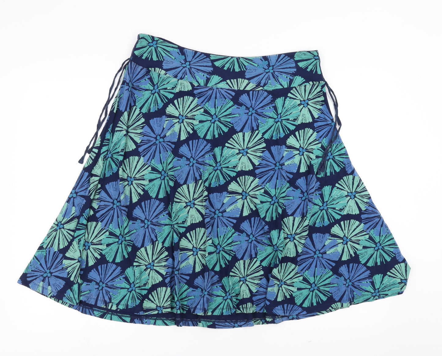 White Stuff Womens Blue Floral  A-Line Skirt Size 16
