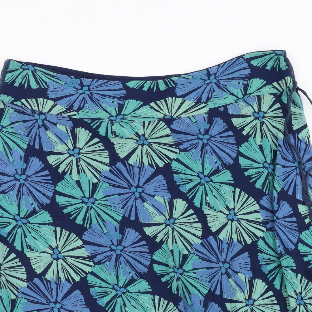 White Stuff Womens Blue Floral  A-Line Skirt Size 16