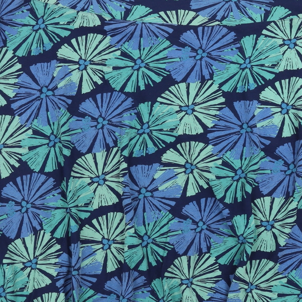 White Stuff Womens Blue Floral  A-Line Skirt Size 16