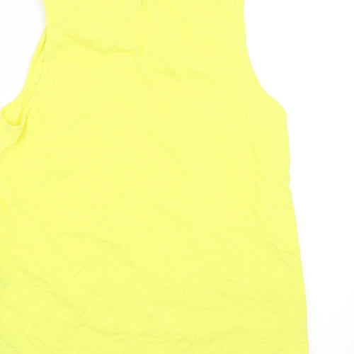 NEXT Womens Yellow   Basic Blouse Size 14  - cut out floral detail