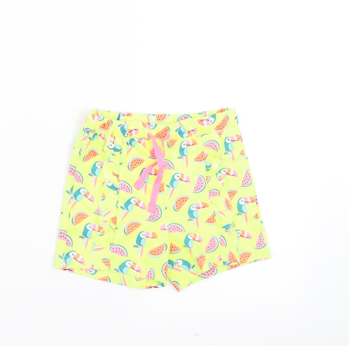 PEP&CO Girls Yellow Cropped Trousers Size 18-24 Months - watermelon shorts