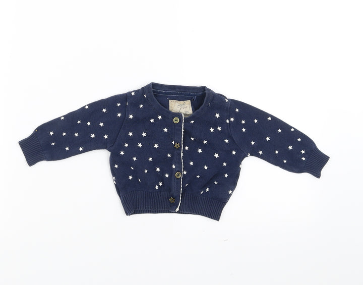 NEXT Girls Blue   Cardigan Jumper Size 3-6 Months  - STAR