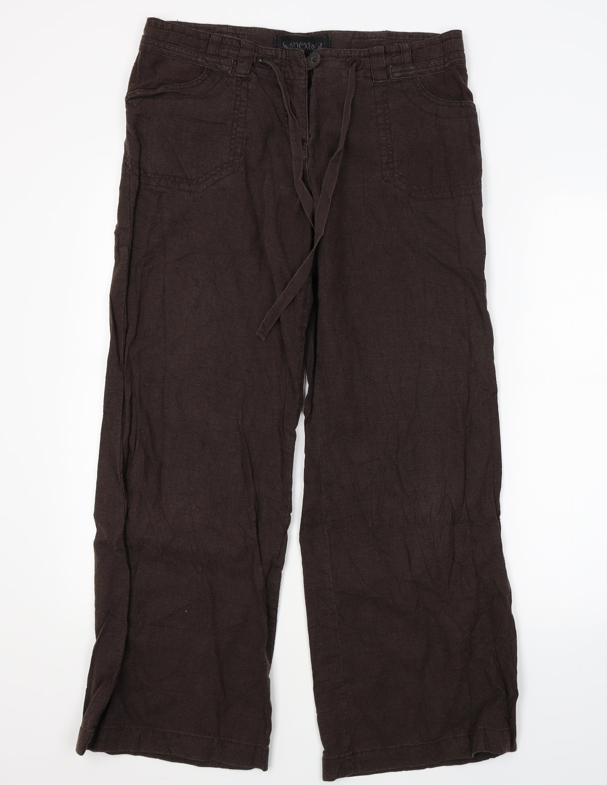 NEXT Womens Brown   Cargo Trousers Size 12 L28 in