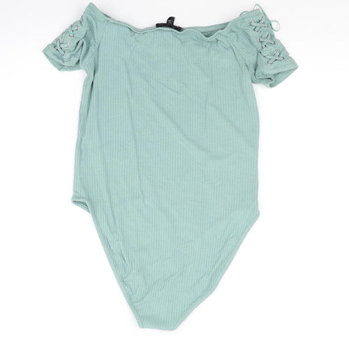 Topshop Womens Green  Jersey Leotard One-Piece Size 10