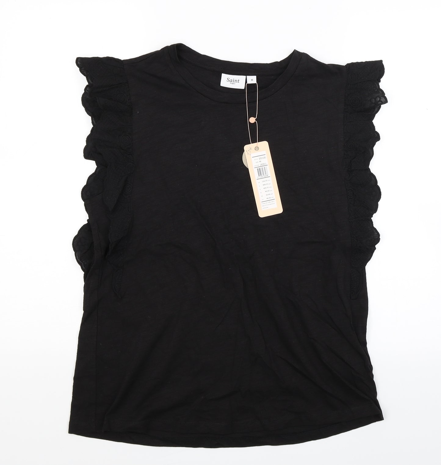 Saint Tropez Clothing Womens Black   Basic T-Shirt Size M