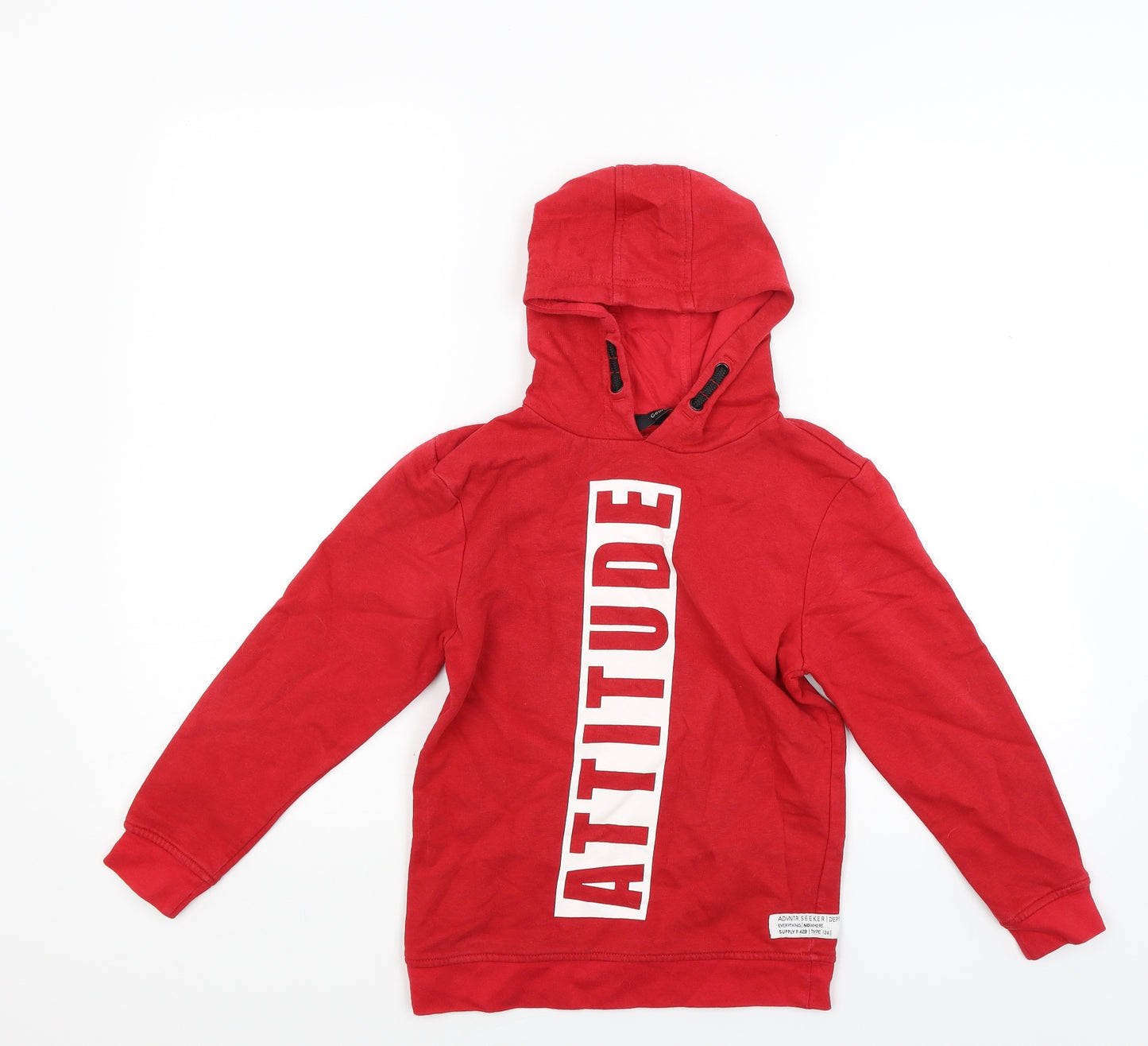 George Boys Red  Jersey Pullover Hoodie Size 8-9 Years  - Attitude