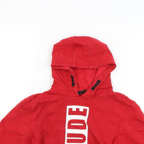 George Boys Red  Jersey Pullover Hoodie Size 8-9 Years  - Attitude