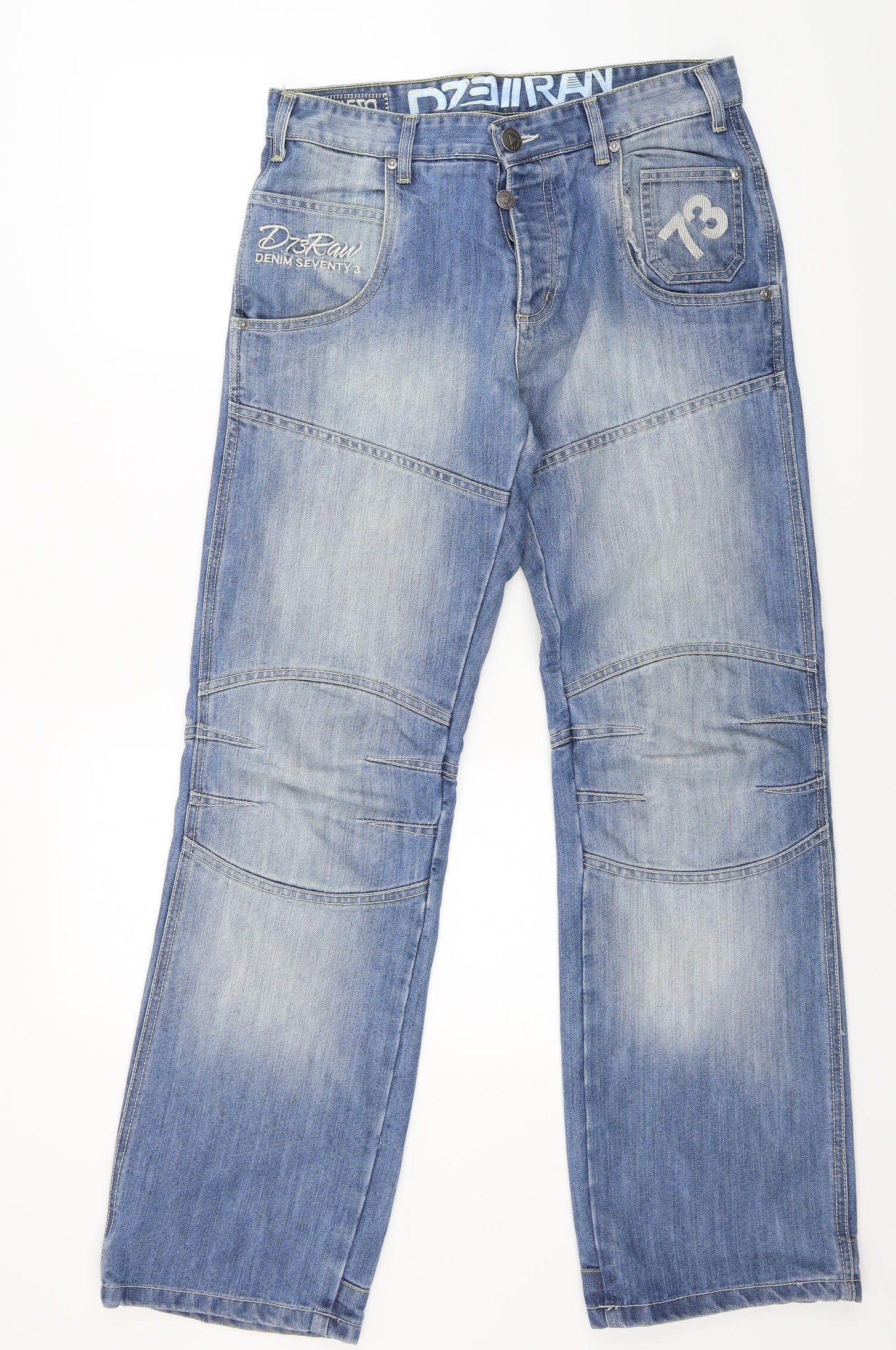 Lee Cooper Mens Blue  Denim Wide-Leg Jeans Size 32 L31 in