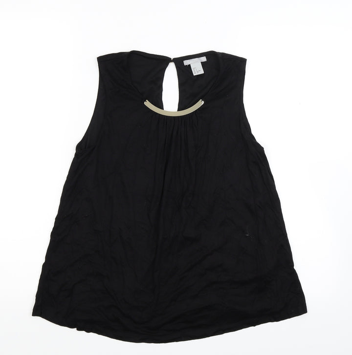 H&M Womens Black  Jersey Basic Tank Size S