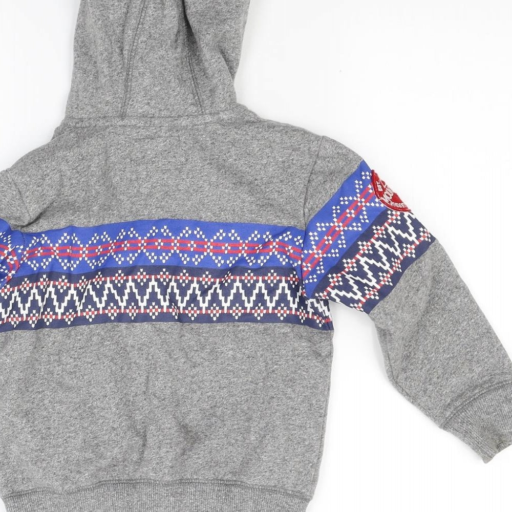 TU Boys Grey  Jersey Full Zip Hoodie Size 2-3 Years