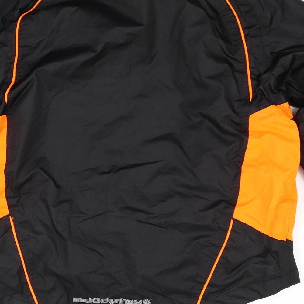 Muddy Fox Boys Black  Canvas Windbreaker Coat Size 7-8 Years