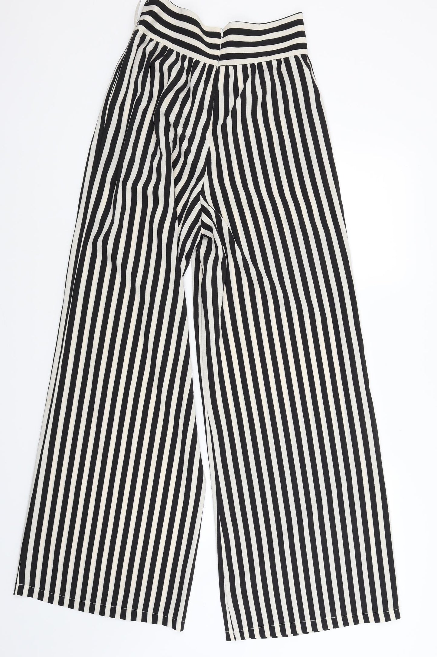 Boohoo Womens White Striped  Trousers  Size 6 L30 in