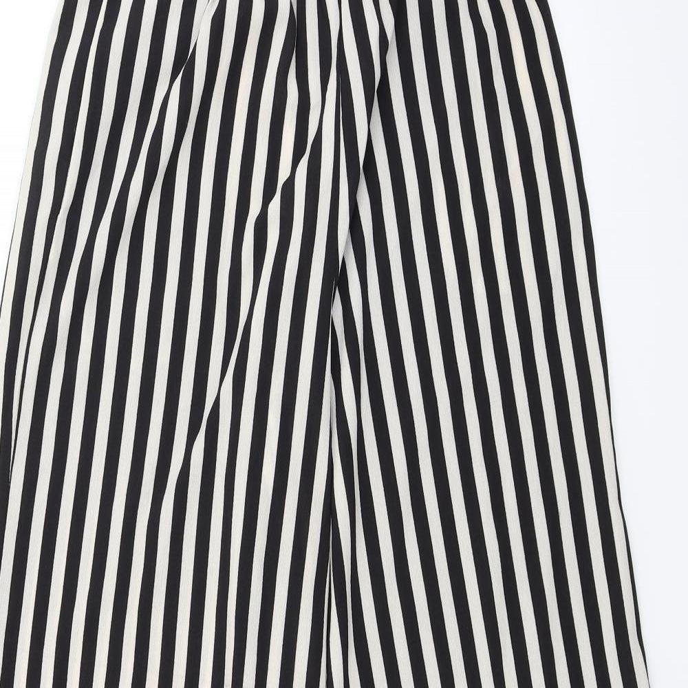Boohoo Womens White Striped  Trousers  Size 6 L30 in