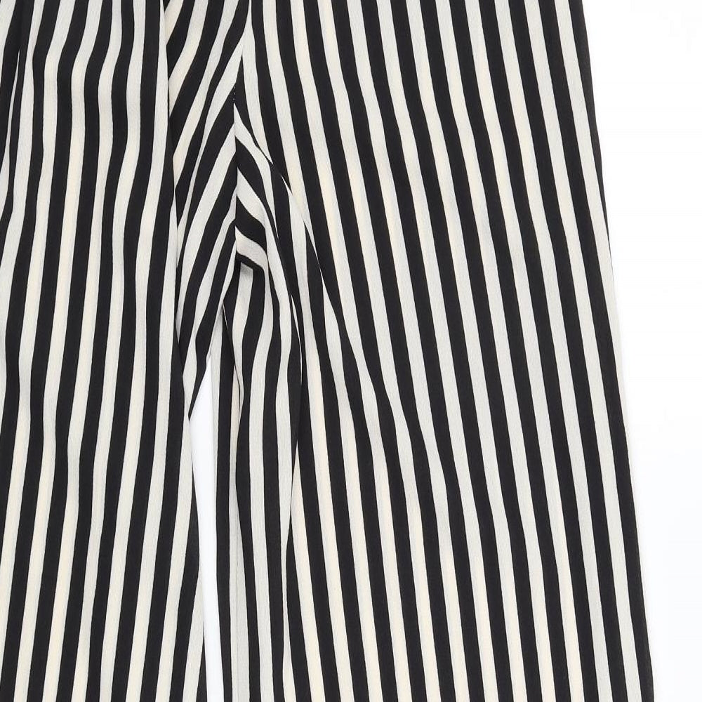Boohoo Womens White Striped  Trousers  Size 6 L30 in