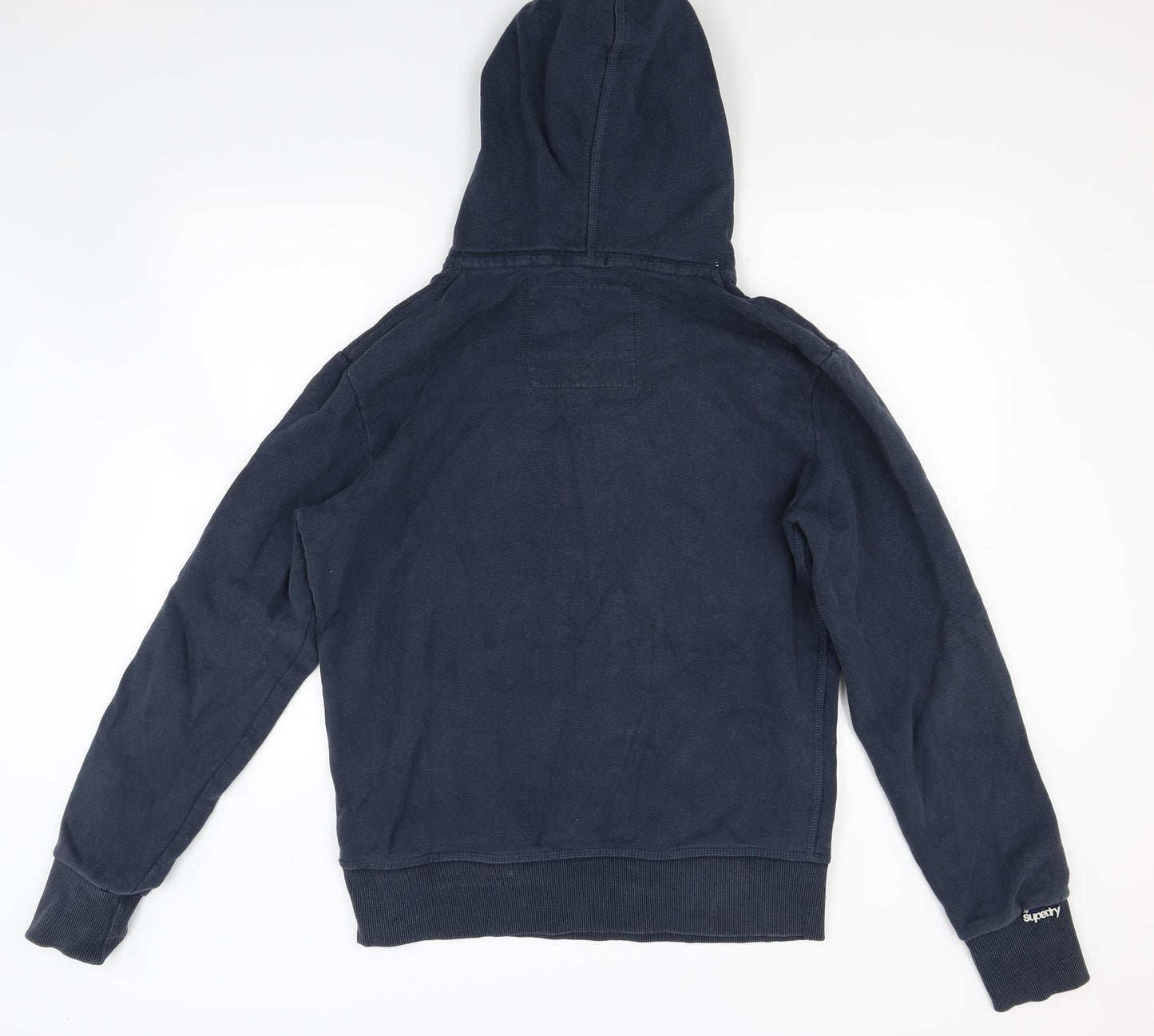 Superdry Mens Blue  Jersey Pullover Hoodie Size M