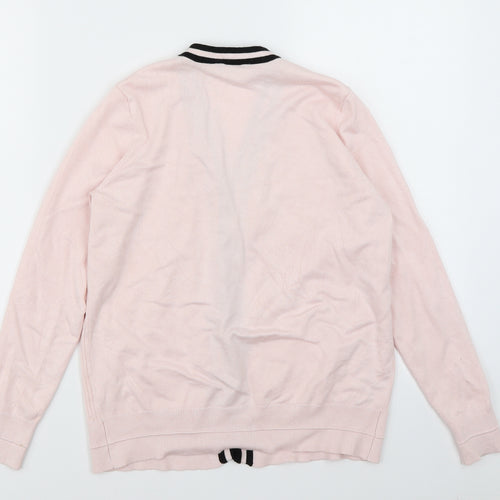 M&Co Womens Pink  Knit Cardigan Jumper Size 10