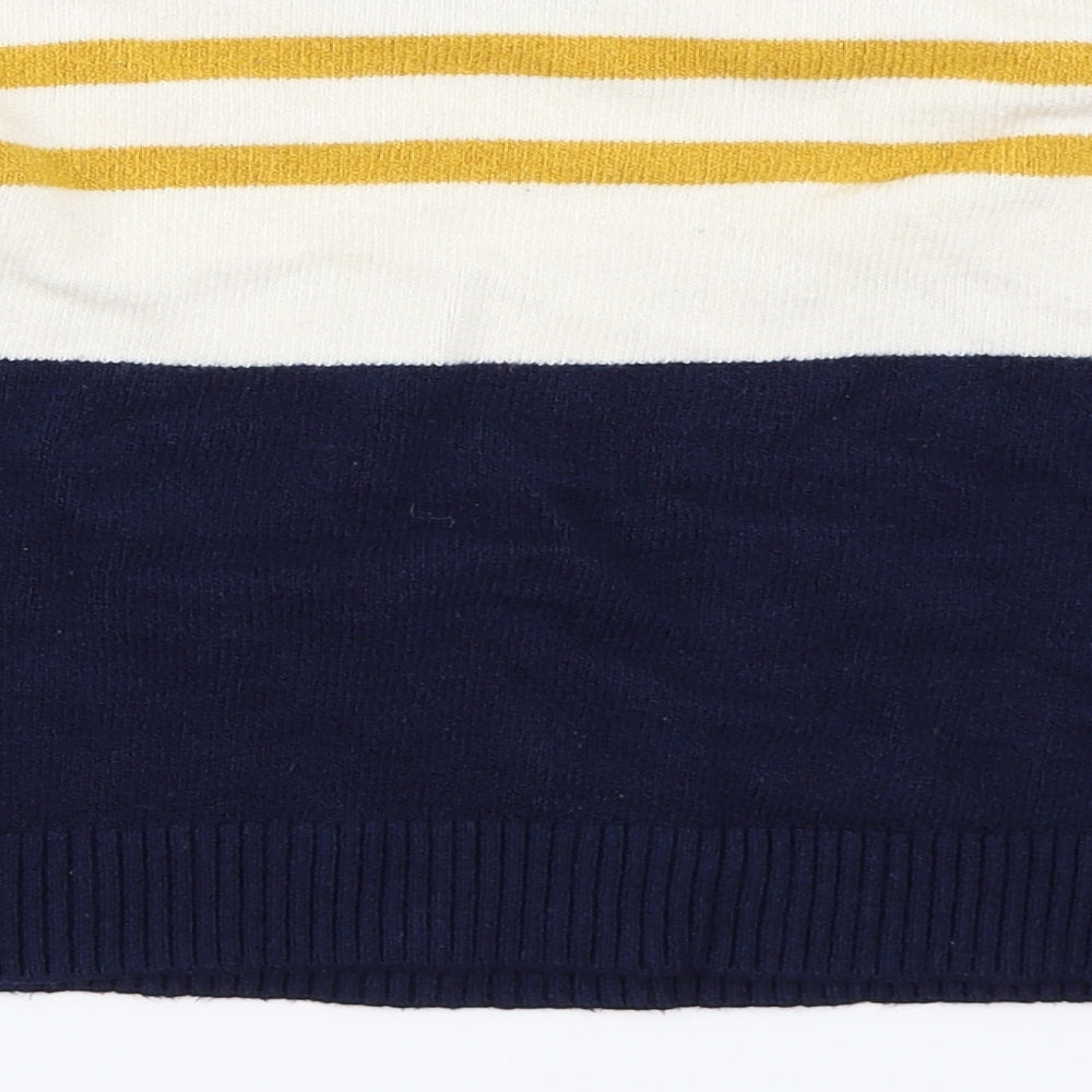 Candy Couture Girls Blue Colourblock Knit Pullover Jumper Size 15 Years  - Cropped