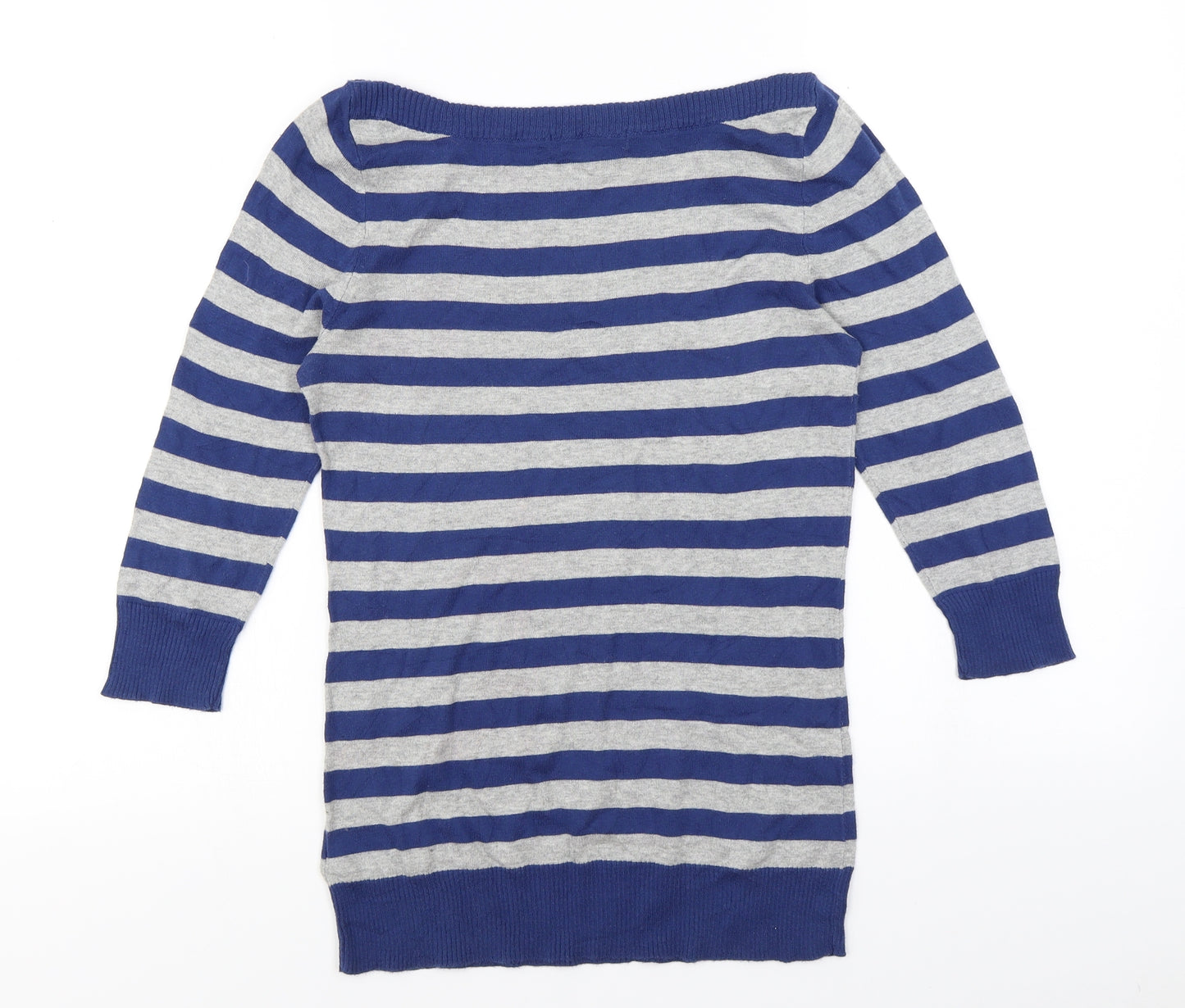 Twenty One Womens Blue Striped  Pullover Jumper Size L